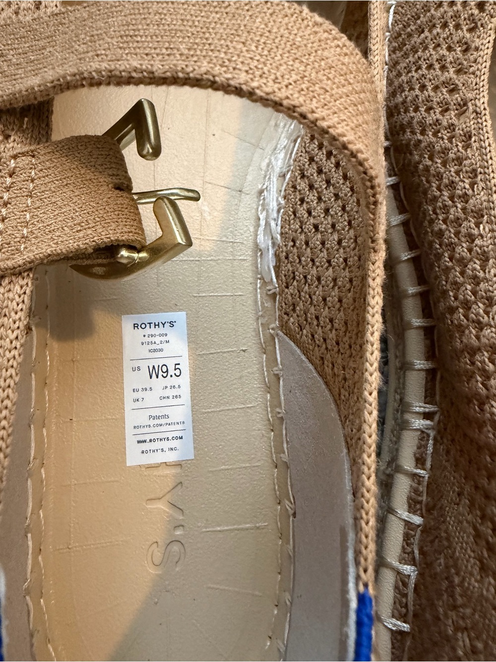 Rothy’s Mary Jane espadrille wren. New. - Picture 5 of 7
